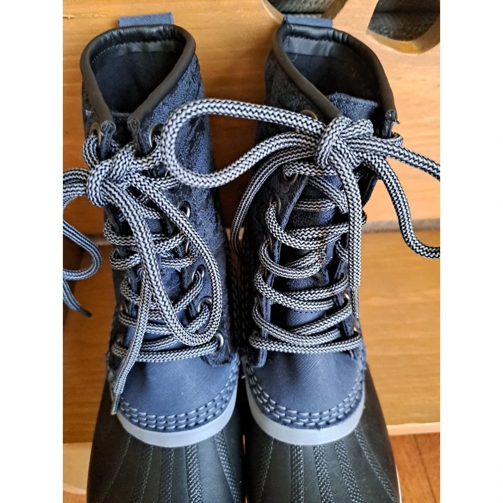 Sorel Women's Slimpack 1964 Boots Waterproof Collegiate Navy Canvas Rubber 7.5